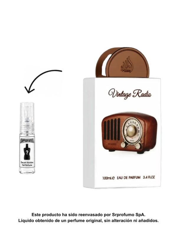 Decant Lattafa Vintage Radio EDP 2ml, 3ml, 5ml